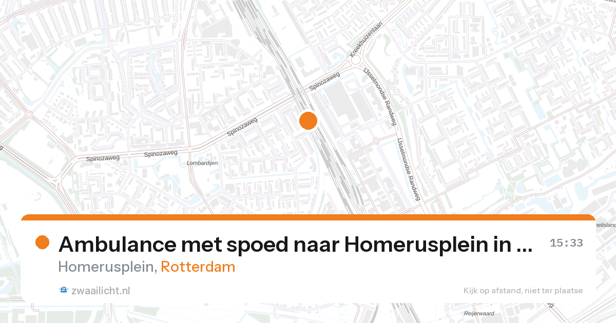 Ambulance met spoed naar Homerusplein in Rotterdam — 27 aug 2026