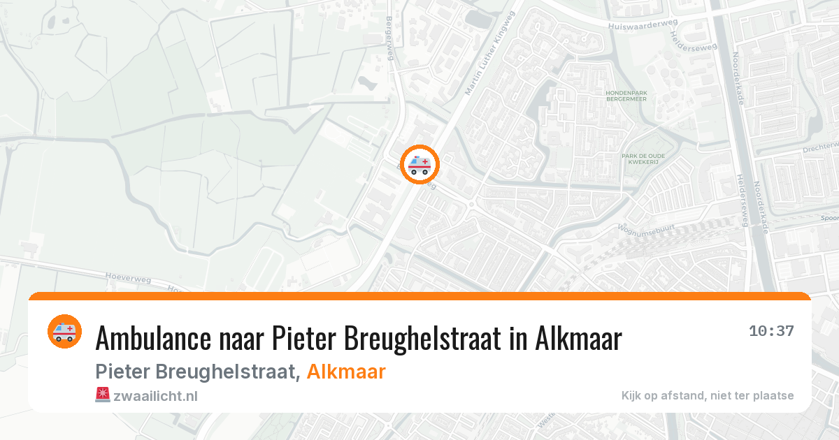 Ambulance naar Pieter Breughelstraat in Alkmaar — 12 aug 2026