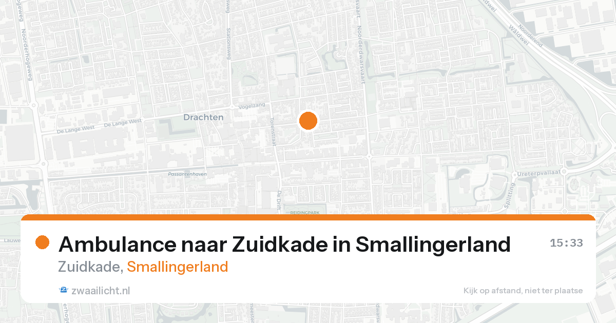 Ambulance naar Zuidkade in Smallingerland — 15 aug 2026