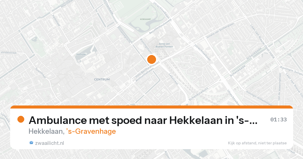 Ambulance met spoed naar Hekkelaan in 's-Gravenhage — 15 aug 2026