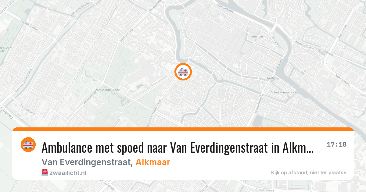 Ambulance met spoed naar Van Everdingenstraat in Alkmaar — 31 jul 2026