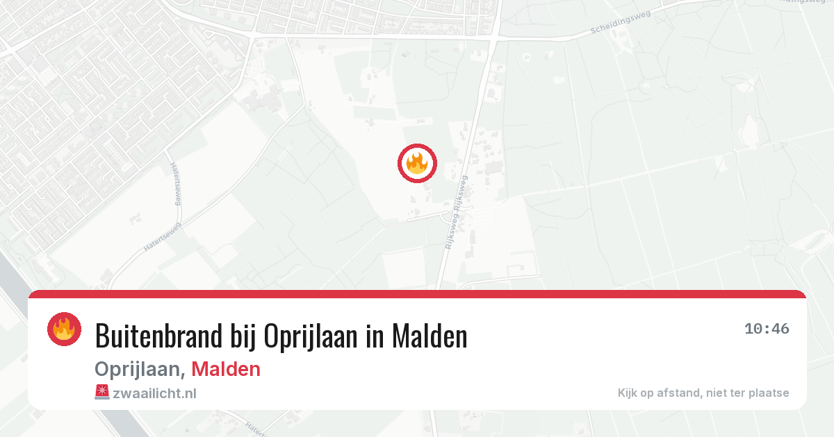 Buitenbrand bij Oprijlaan in Malden — 18 mei 2026