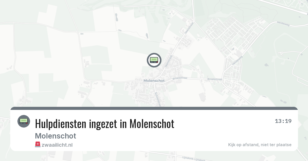 Hulpdiensten ingezet in Molenschot — 12 jun 2026 | 🚨 Zwaailicht.nl