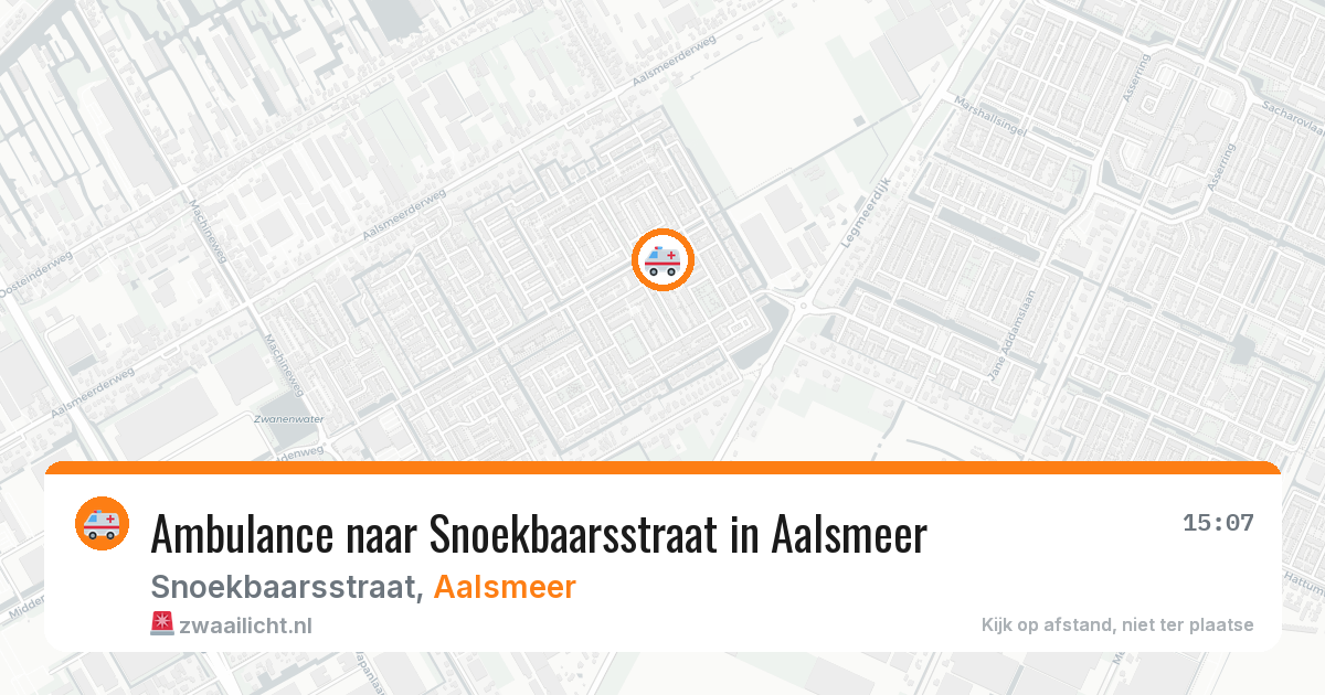 Ambulance naar Snoekbaarsstraat in Aalsmeer — 16 mrt 2026