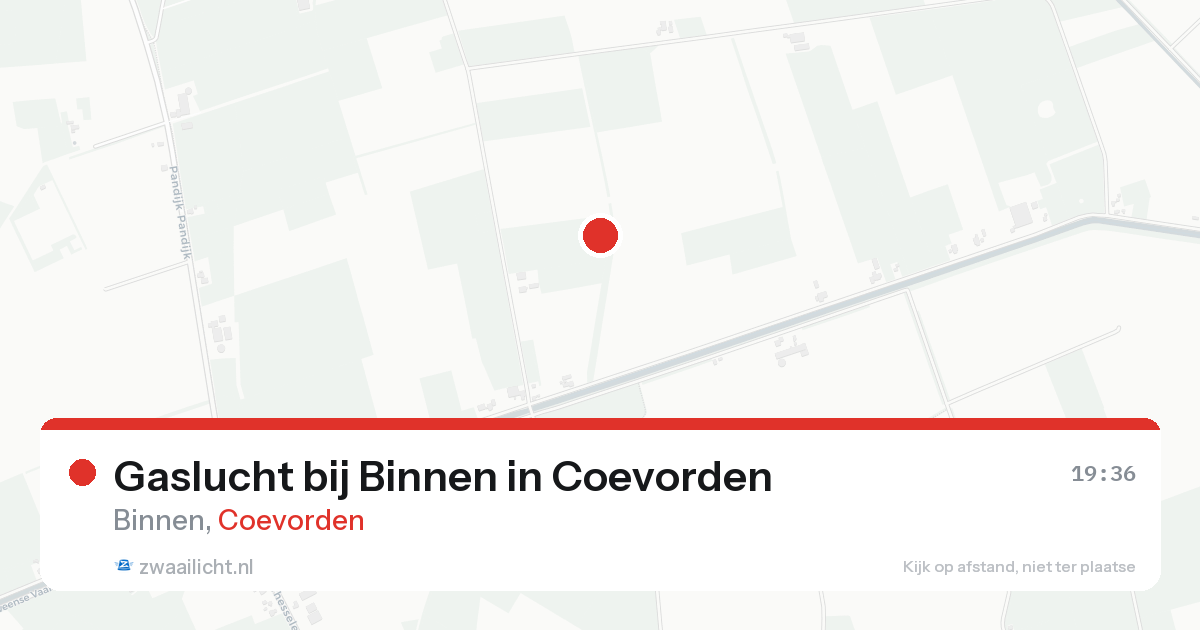 Gaslucht bij Binnen in Coevorden — 19 aug 2026