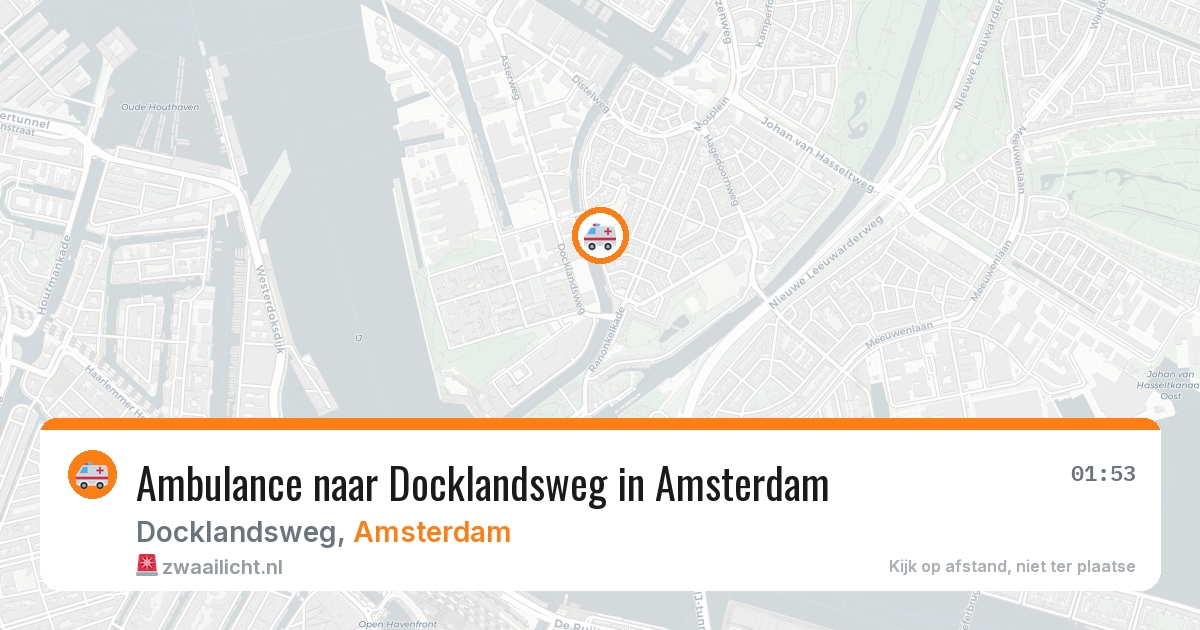 Ambulance naar Docklandsweg in Amsterdam — 20 jun 2026