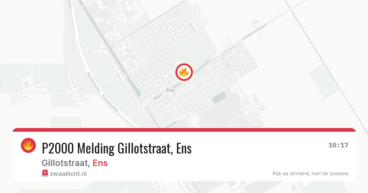P2000 Melding Gillotstraat, Ens — 7 feb 2026