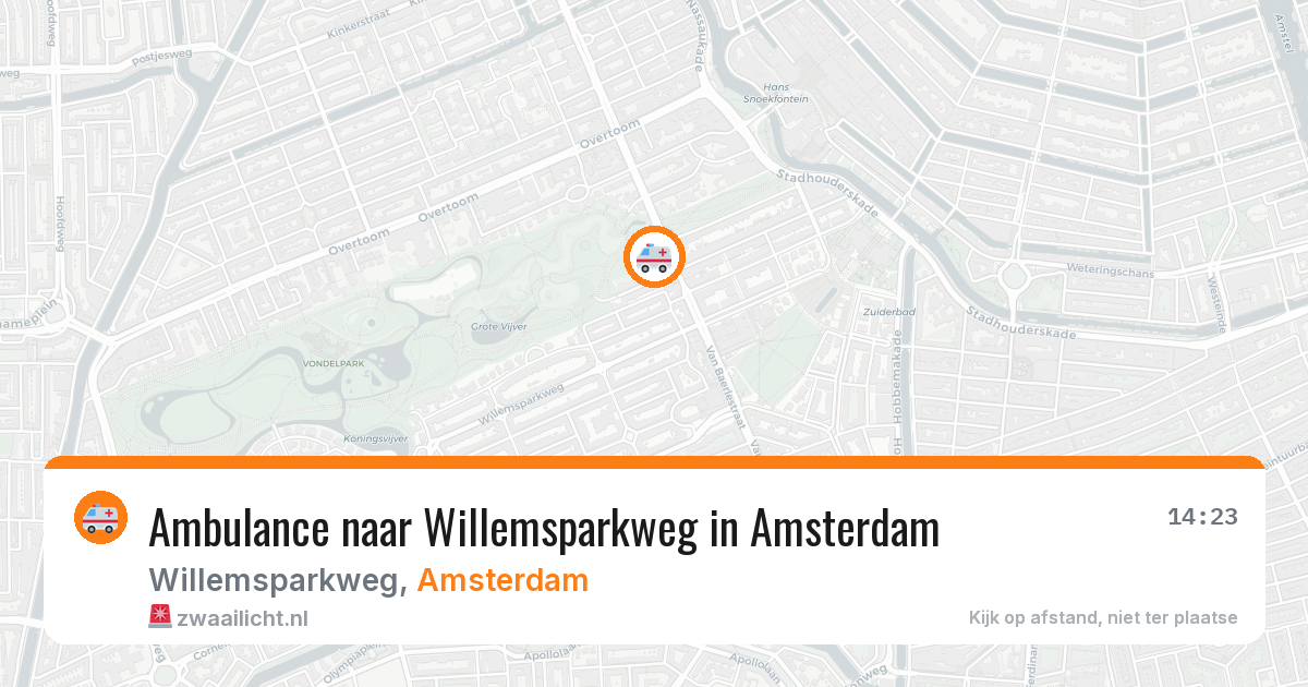 Ambulance naar Willemsparkweg in Amsterdam — 30 mrt 2026