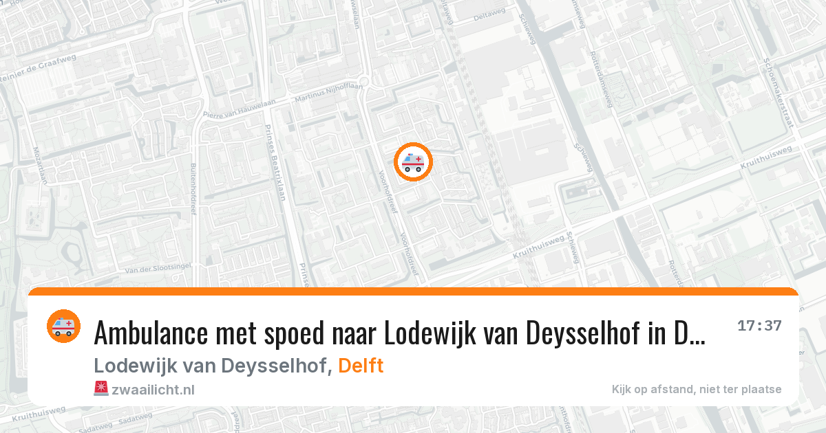 Ambulance met spoed naar Lodewijk van Deysselhof in Delft — 8 jul 2026