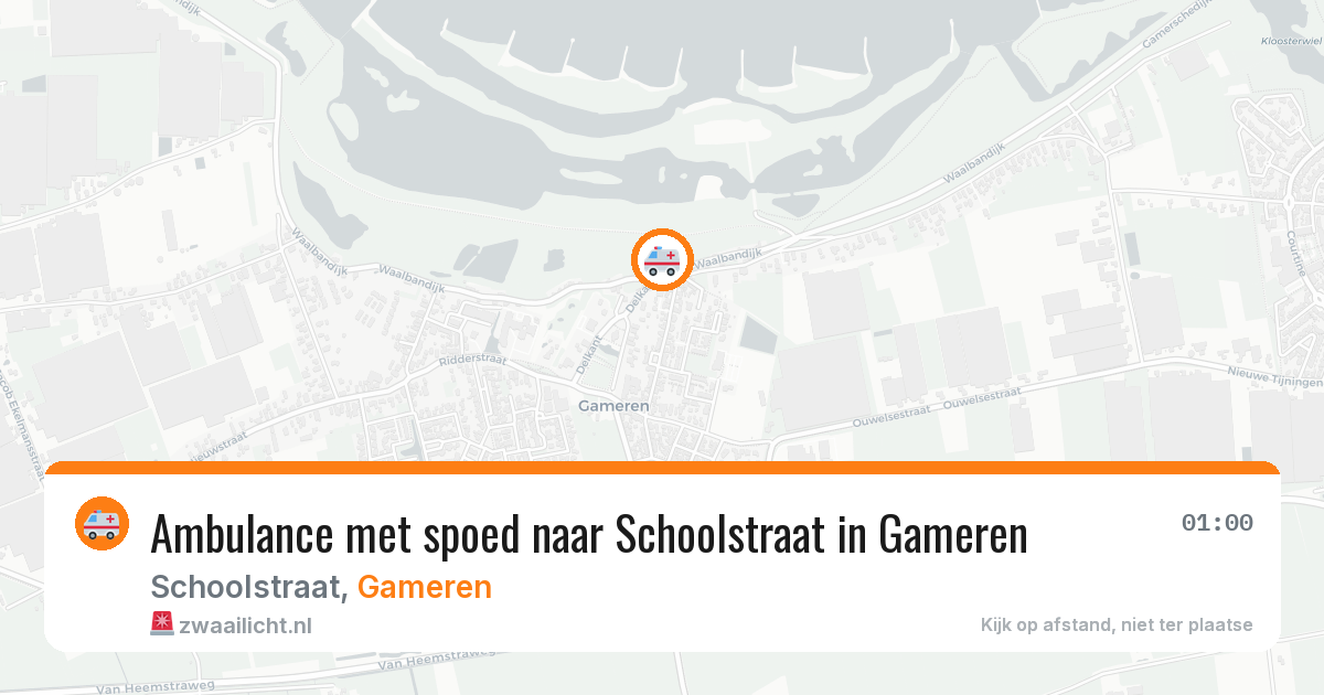 Ambulance met spoed naar Schoolstraat in Gameren — 2 aug 2026
