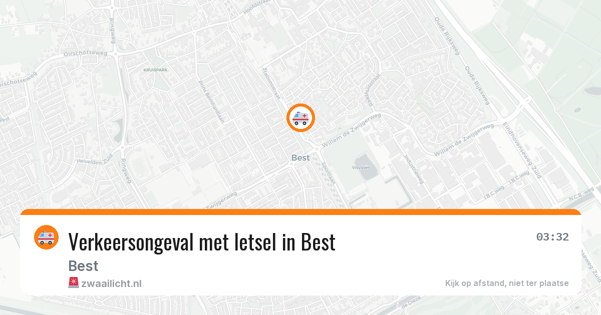Verkeersongeval met letsel in Best — 9 apr 2026