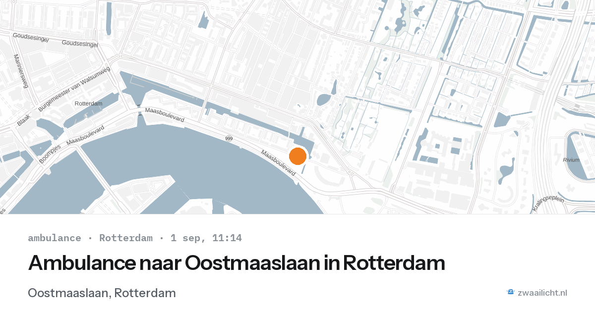 Ambulance naar Oostmaaslaan in Rotterdam — 1 sep 2026