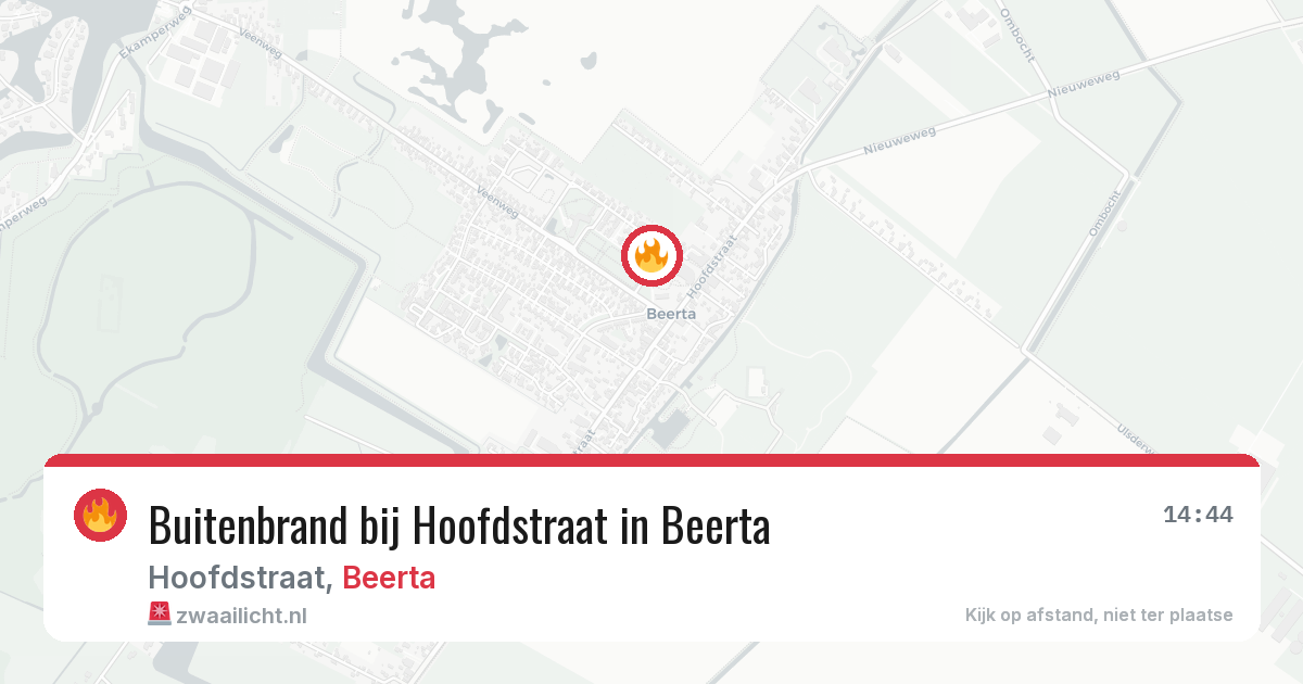 Buitenbrand bij Hoofdstraat in Beerta — 28 jun 2026
