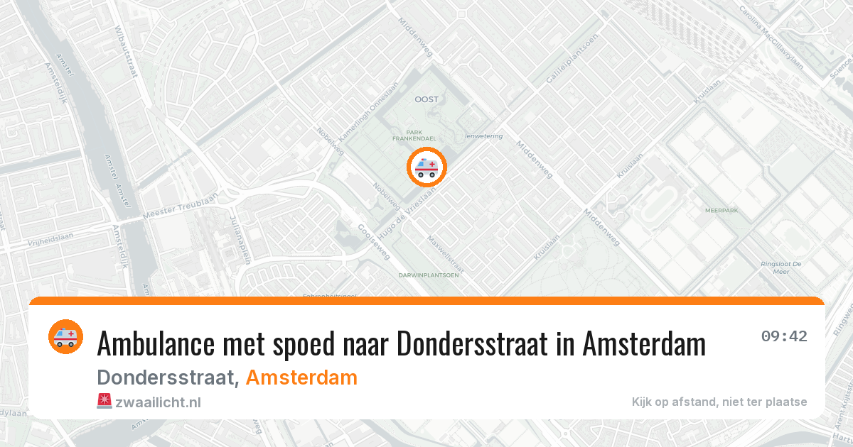 Ambulance met spoed naar Dondersstraat in Amsterdam — 31 jul 2026
