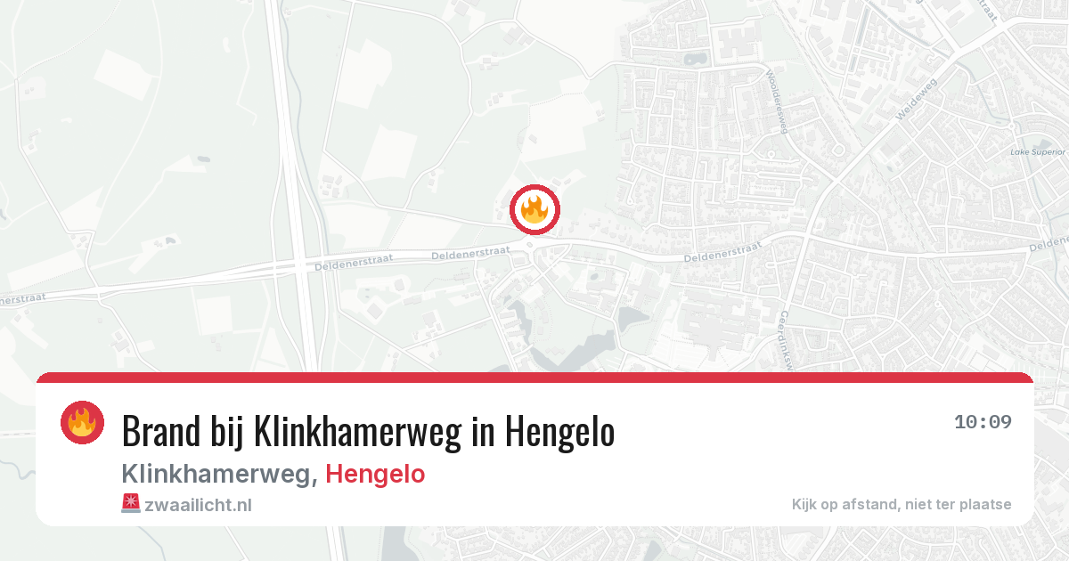 Brand bij Klinkhamerweg in Hengelo — 16 apr 2026