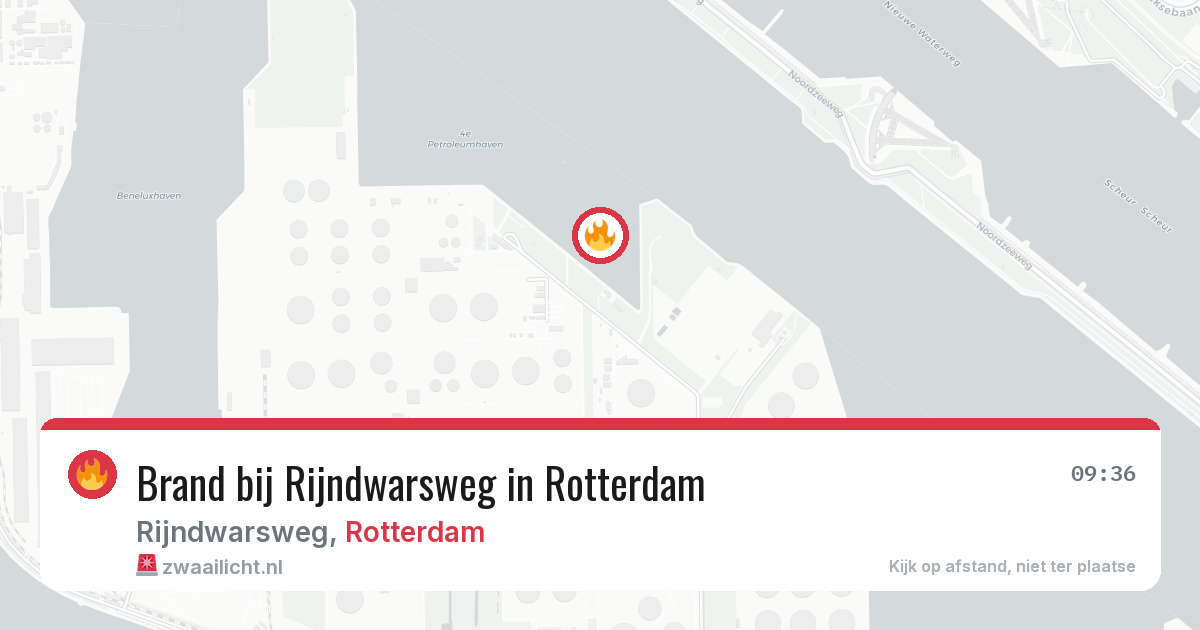 Brand bij Rijndwarsweg in Rotterdam — 16 jul 2026