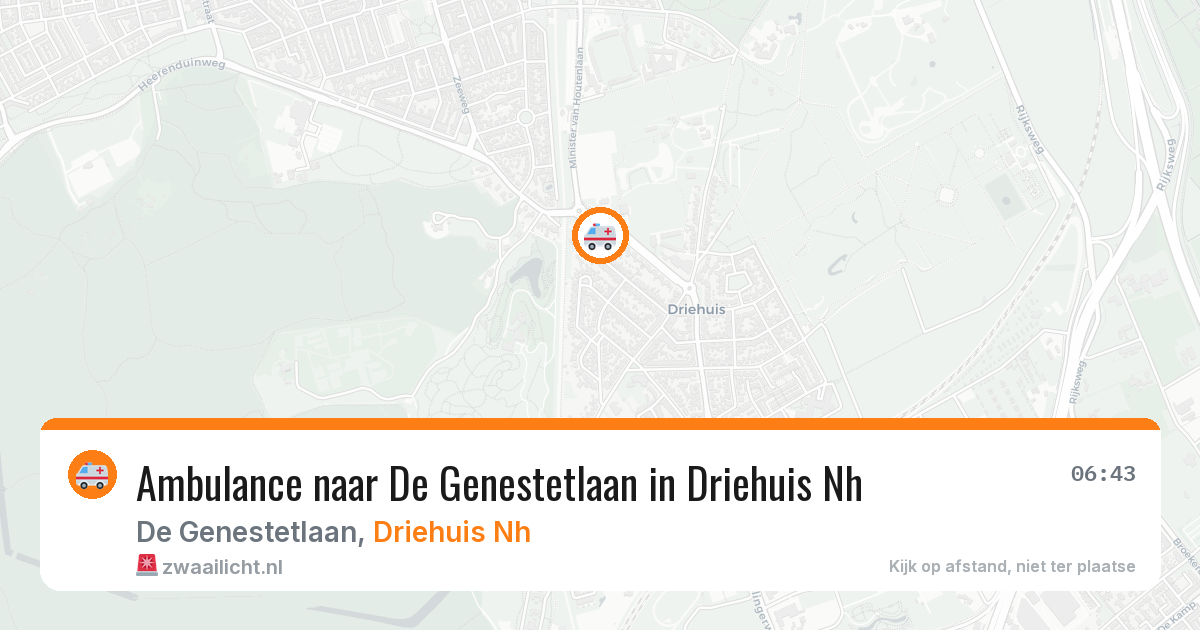 Ambulance naar De Genestetlaan in Driehuis Nh — 28 mei 2026