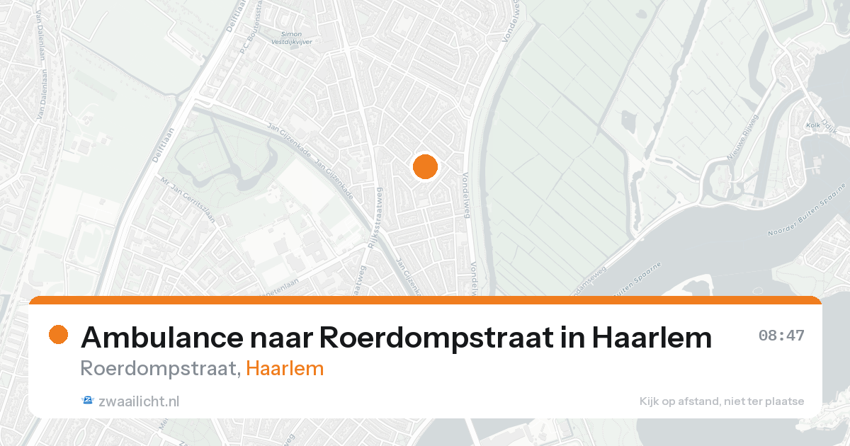 Ambulance naar Roerdompstraat in Haarlem — 15 aug 2026