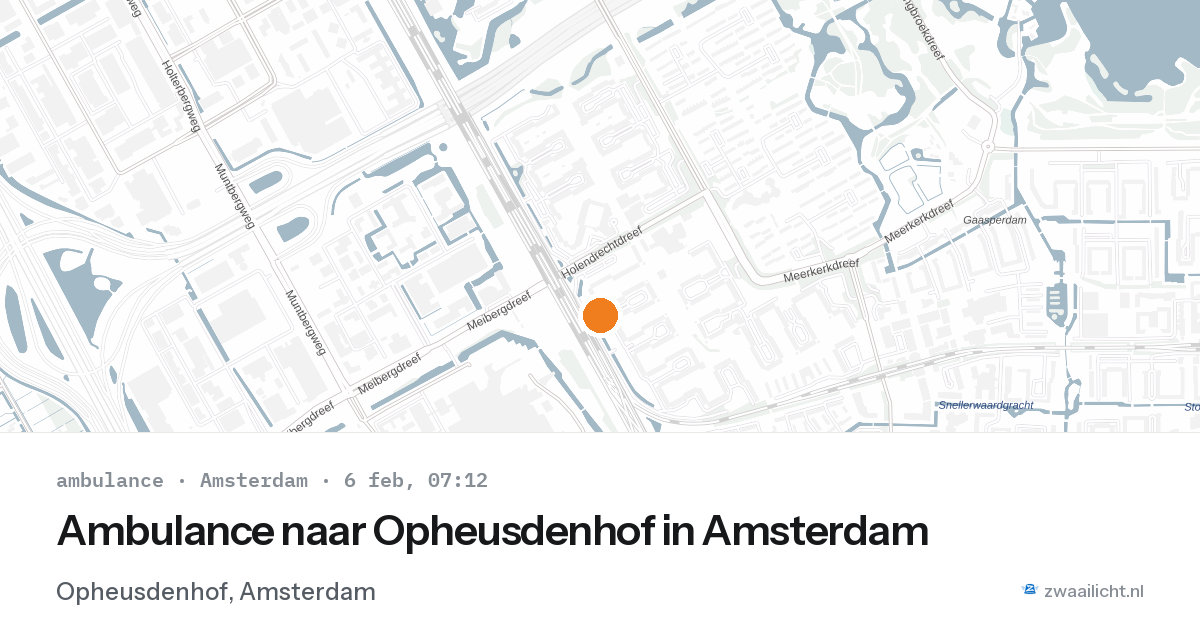 Ambulance naar Opheusdenhof in Amsterdam — 6 feb 2026