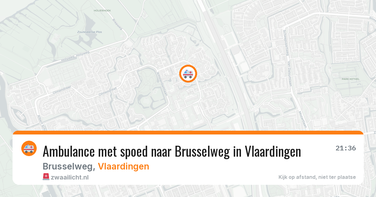 Ambulance met spoed naar Brusselweg in Vlaardingen — 18 jun 2026