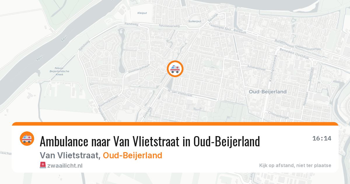Ambulance naar Van Vlietstraat in Oud-Beijerland — 12 mei 2026
