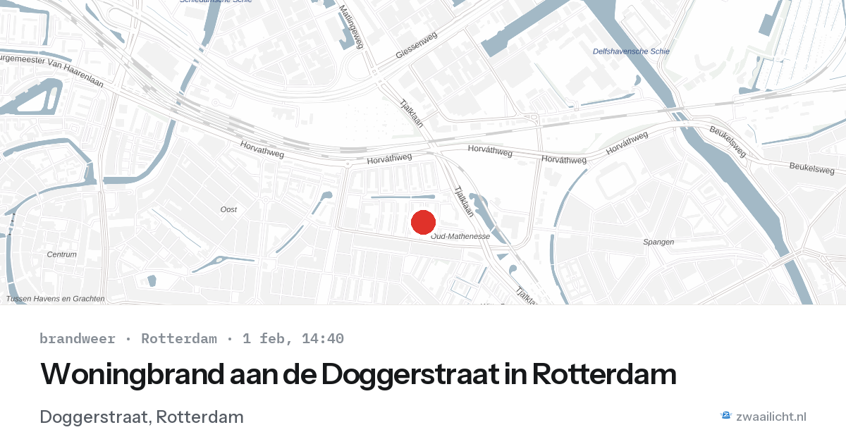 Woningbrand aan de Doggerstraat in Rotterdam — 1 feb 2026