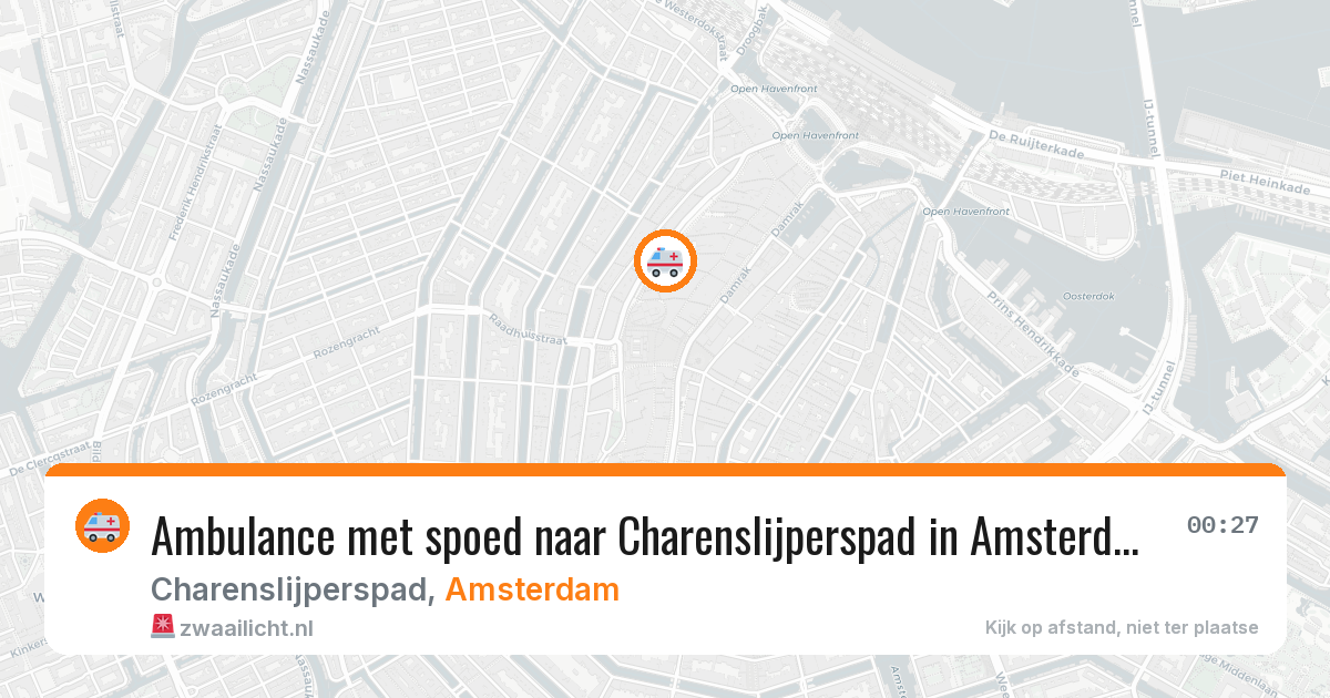 Ambulance met spoed naar Charenslijperspad in Amsterdam — 16 apr 2026