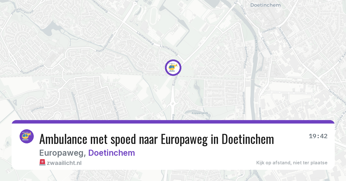 Ambulance met spoed naar Europaweg in Doetinchem — 19 jun 2026