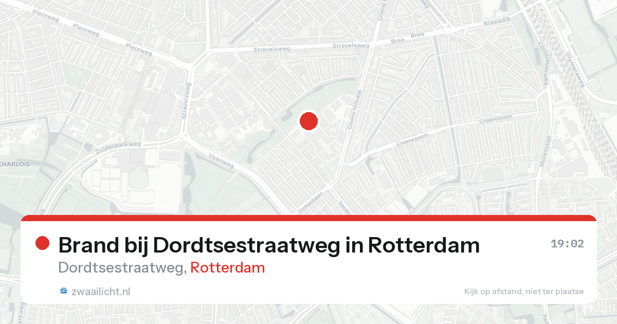 Brand bij Dordtsestraatweg in Rotterdam — 16 aug 2026