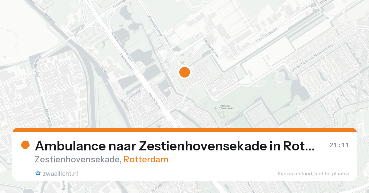 Ambulance naar Zestienhovensekade in Rotterdam — 5 jul 2026