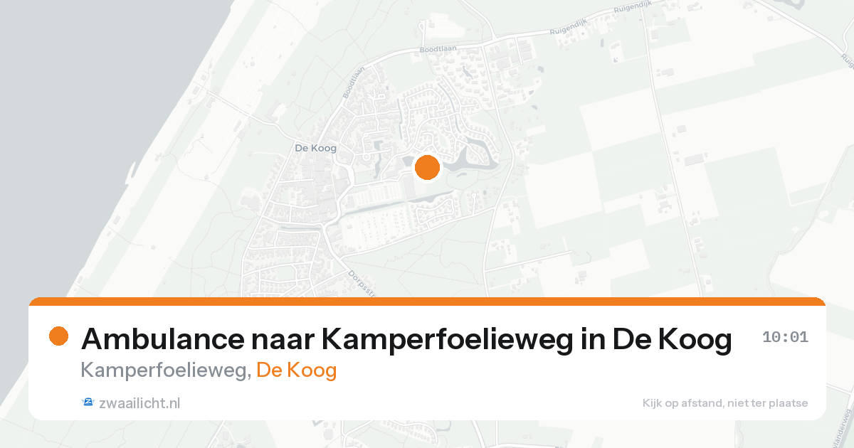 Ambulance naar Kamperfoelieweg in De Koog — 18 aug 2026