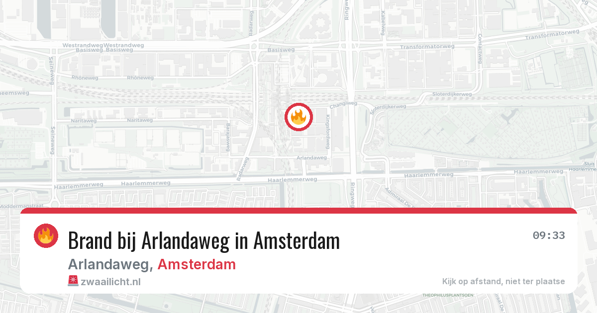 Brand bij Arlandaweg in Amsterdam — 19 mrt 2026