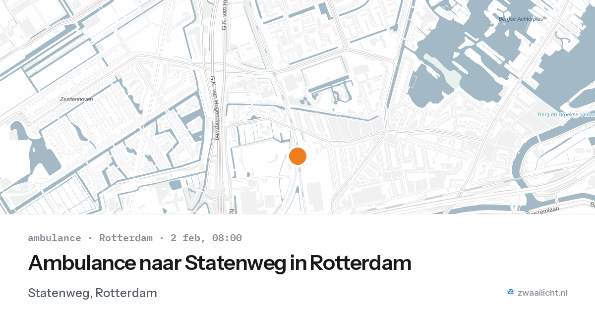 Ambulance naar Statenweg in Rotterdam — 2 feb 2026