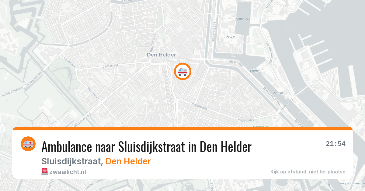 Ambulance naar Sluisdijkstraat in Den Helder — 13 aug 2026