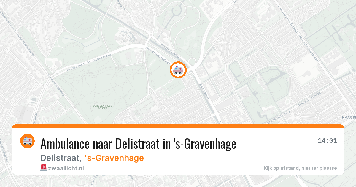 Ambulance naar Delistraat in 's-Gravenhage — 31 jul 2026