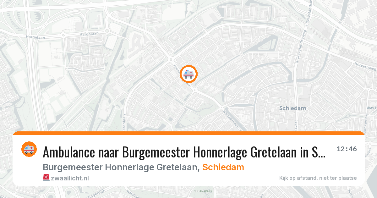 Ambulance naar Burgemeester Honnerlage Gretelaan in Schiedam — 23 jun 2026