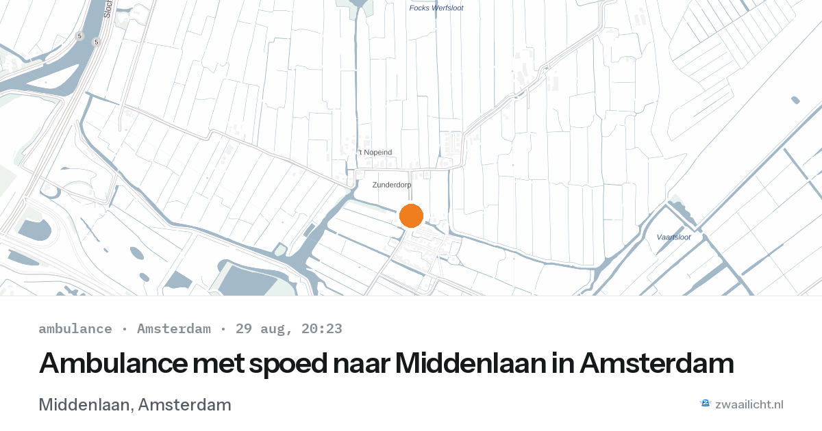 Ambulance met spoed naar Middenlaan in Amsterdam — 29 aug 2026