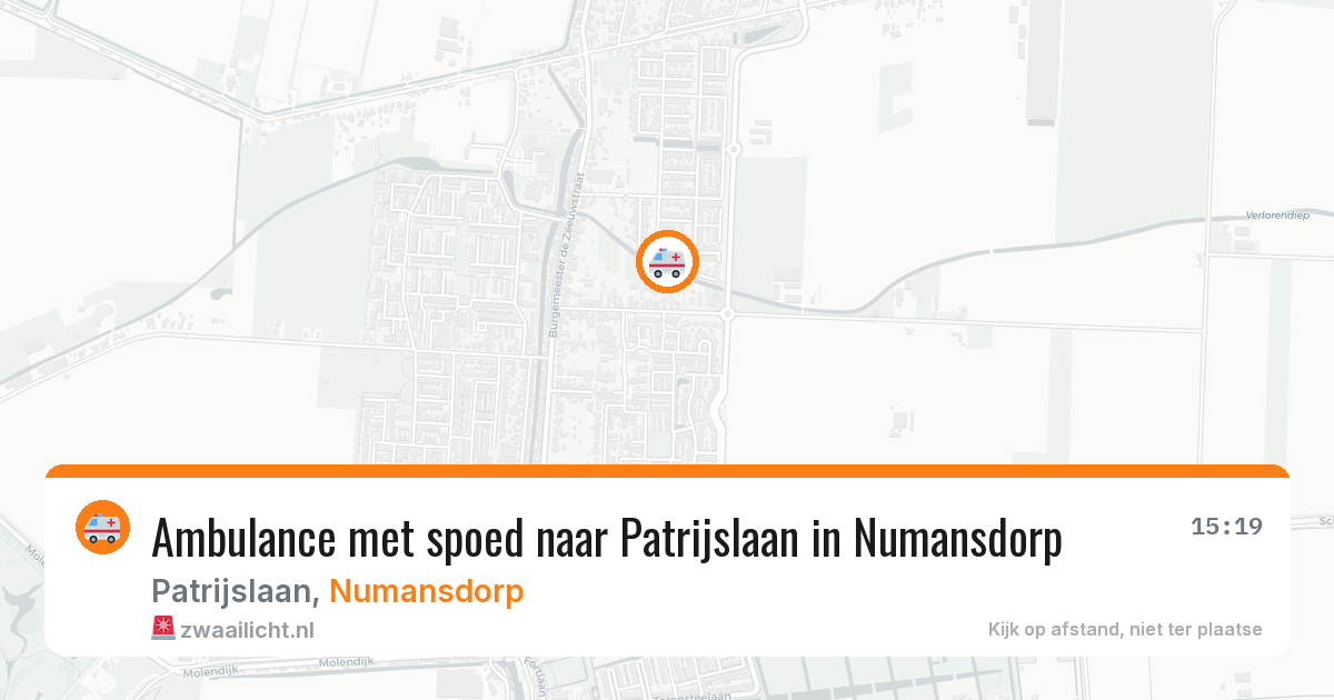 Ambulance met spoed naar Patrijslaan in Numansdorp — 12 apr 2026