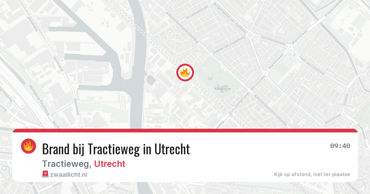 Brand bij Tractieweg in Utrecht — 18 apr 2026