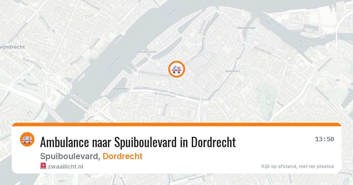 Ambulance naar Spuiboulevard in Dordrecht — 25 jan 2026