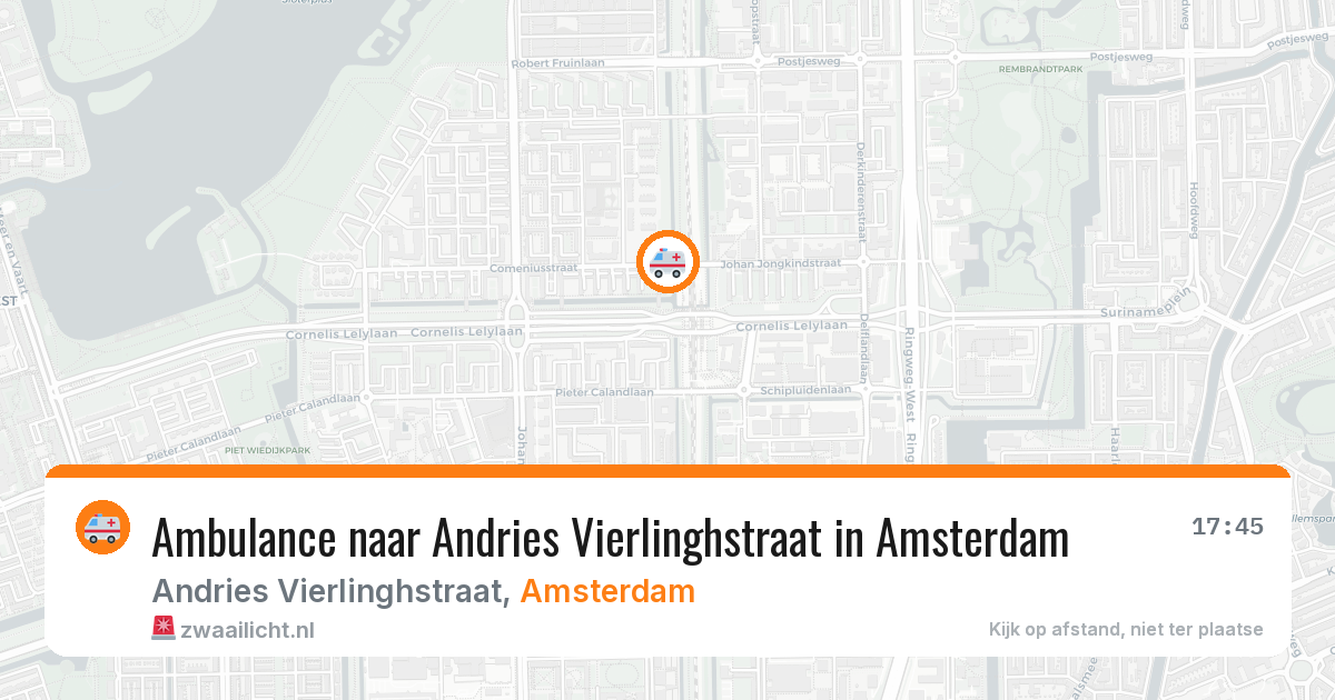 Ambulance naar Andries Vierlinghstraat in Amsterdam — 30 jul 2026
