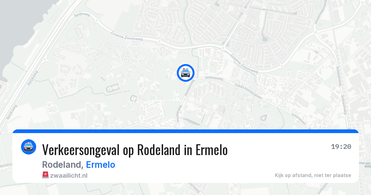 Verkeersongeval op Rodeland in Ermelo — 21 jun 2026