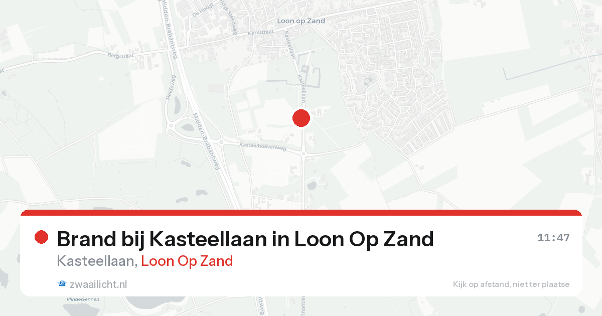 Brand bij Kasteellaan in Loon Op Zand — 13 aug 2026