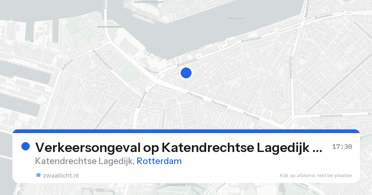 Verkeersongeval op Katendrechtse Lagedijk in Rotterdam — 24 aug 2026