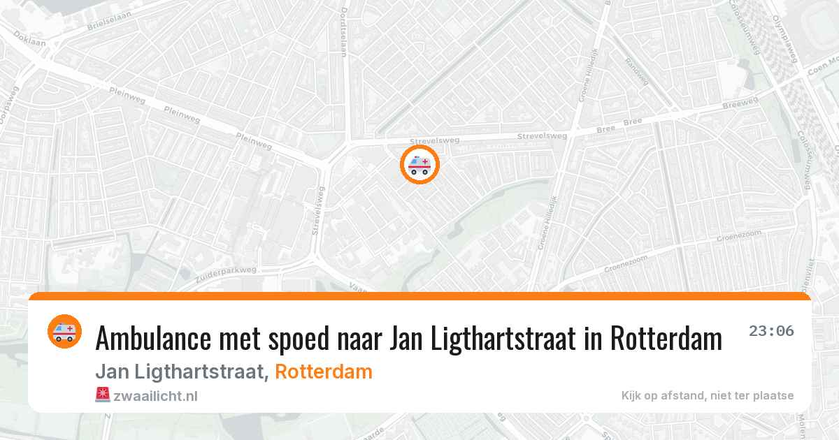 Ambulance met spoed naar Jan Ligthartstraat in Rotterdam — 30 jul 2026