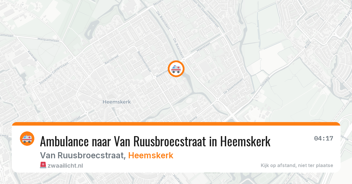 Ambulance naar Van Ruusbroecstraat in Heemskerk — 4 mrt 2026