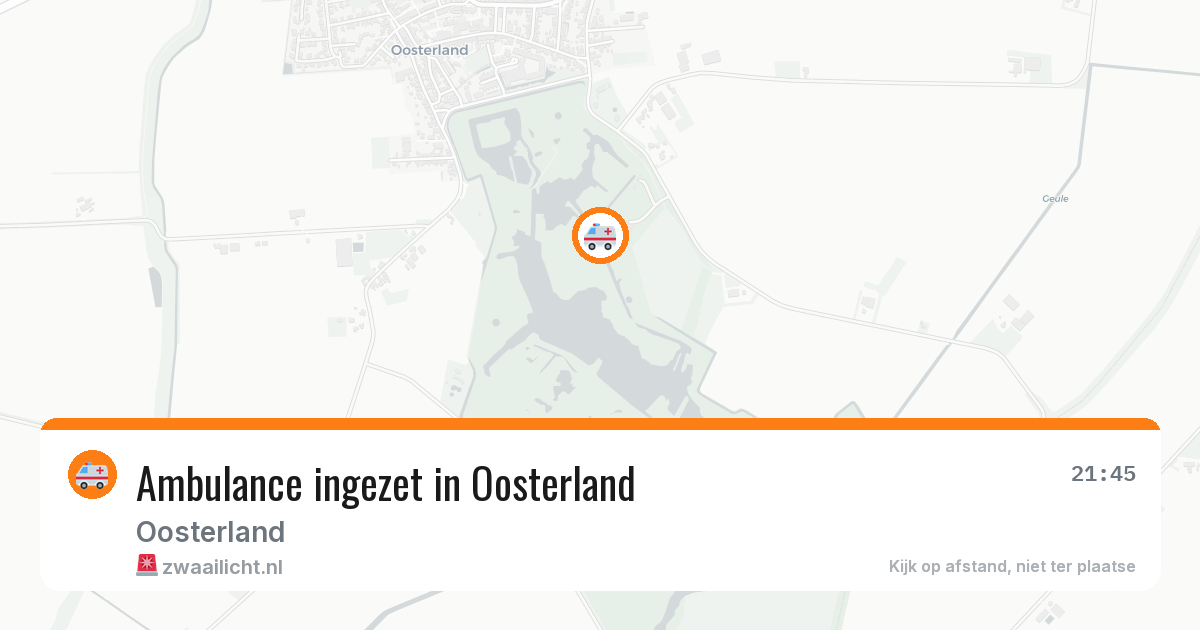 Ambulance ingezet in Oosterland — 12 aug 2026