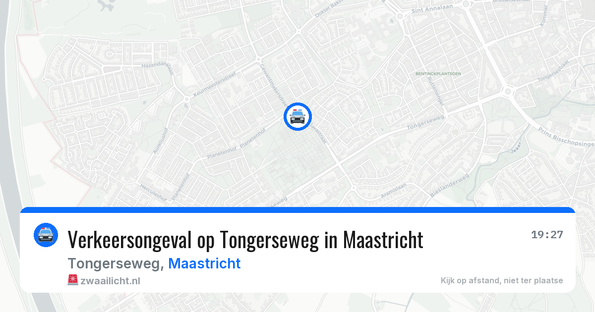 Verkeersongeval op Tongerseweg in Maastricht — 24 apr 2026