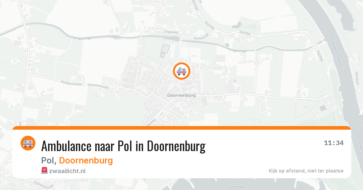 Ambulance naar Pol in Doornenburg — 18 mrt 2026