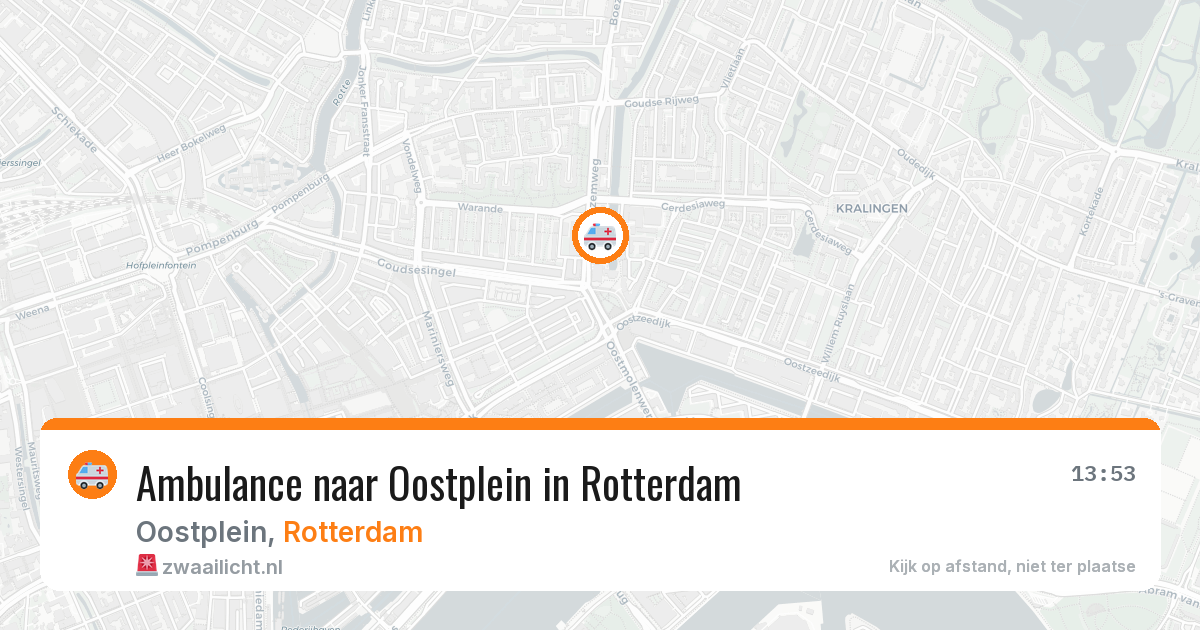 Ambulance naar Oostplein in Rotterdam — 18 mei 2026